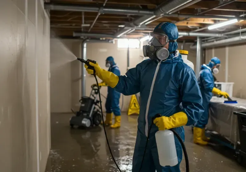 Basement Sanitization and Antimicrobial Treatment process in Kankakee, IL